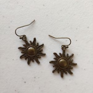3 for $10 - Bronze sun earrings